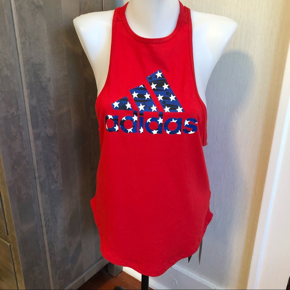 NWT**Adidas Racer Back America Tank Top XL